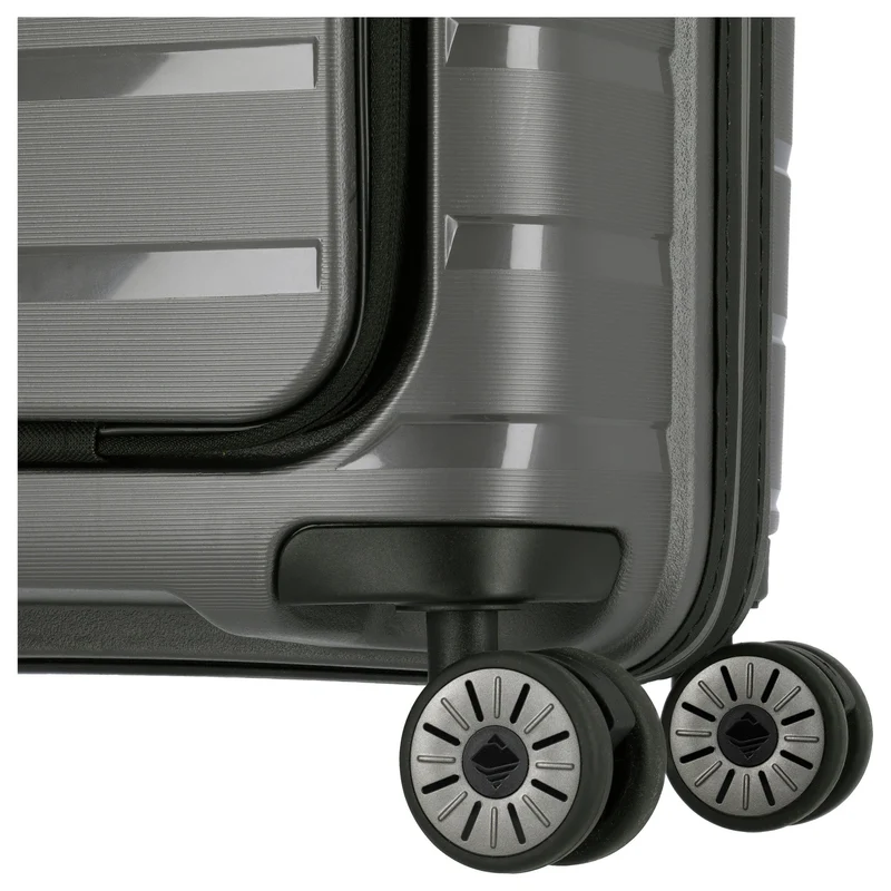 Travelite Air Base - Trolley de cabina con 4 ruedas y bolsillo delantero S 55 cm (anthracite)