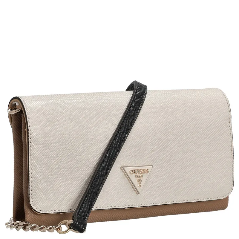 Guess Noelle II Xbody Flap - Bolso bandolera 21 cm (tan multi)