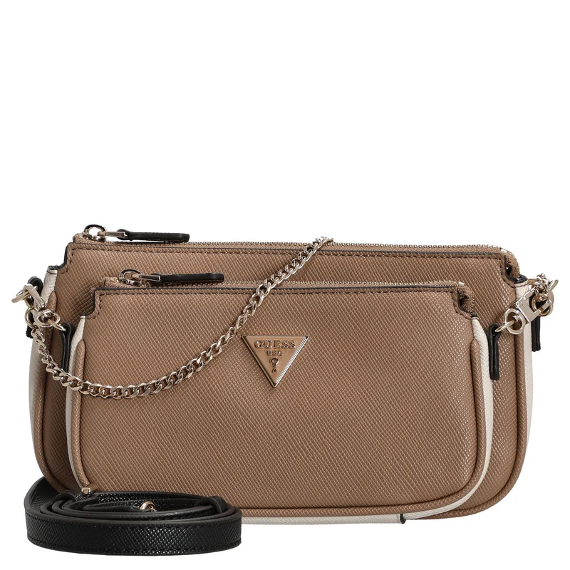 Guess Noelle II DBL Pouch - Bolso bandolera 24 cm (tan multi)