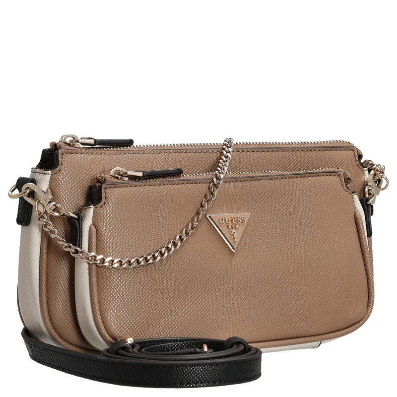 Guess Noelle II DBL Pouch - Bolso bandolera 24 cm (tan multi)