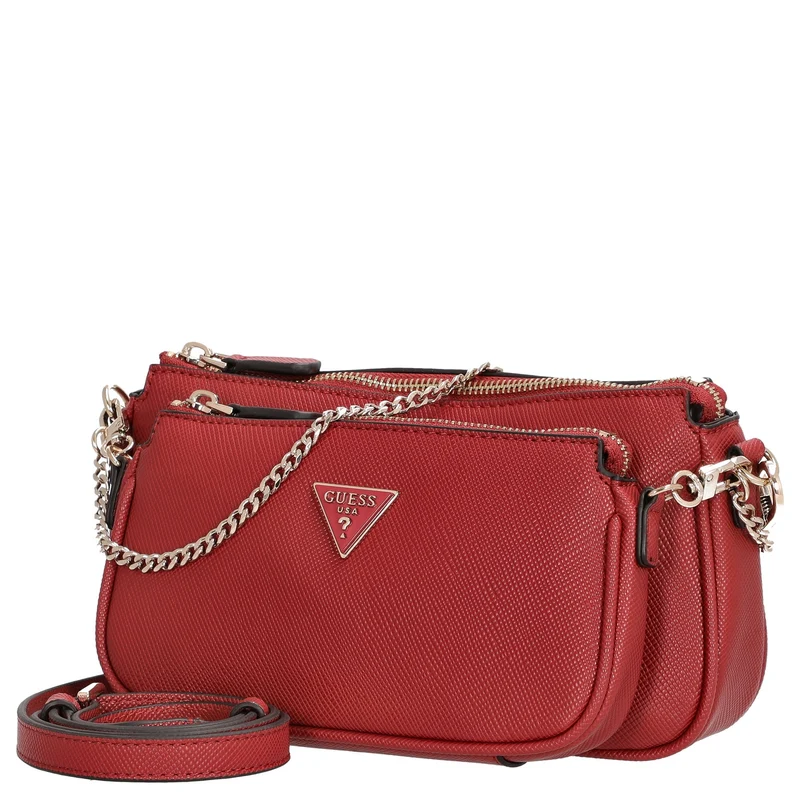 Guess Noelle II DBL Pouch - Bolso bandolera 24 cm (garnet)