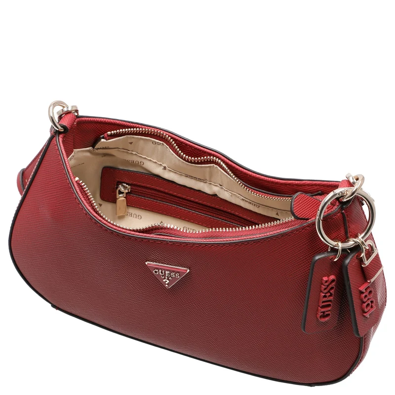 Guess Noelle II Top Zip - Bolso de hombro 28 cm (color: garnet)
