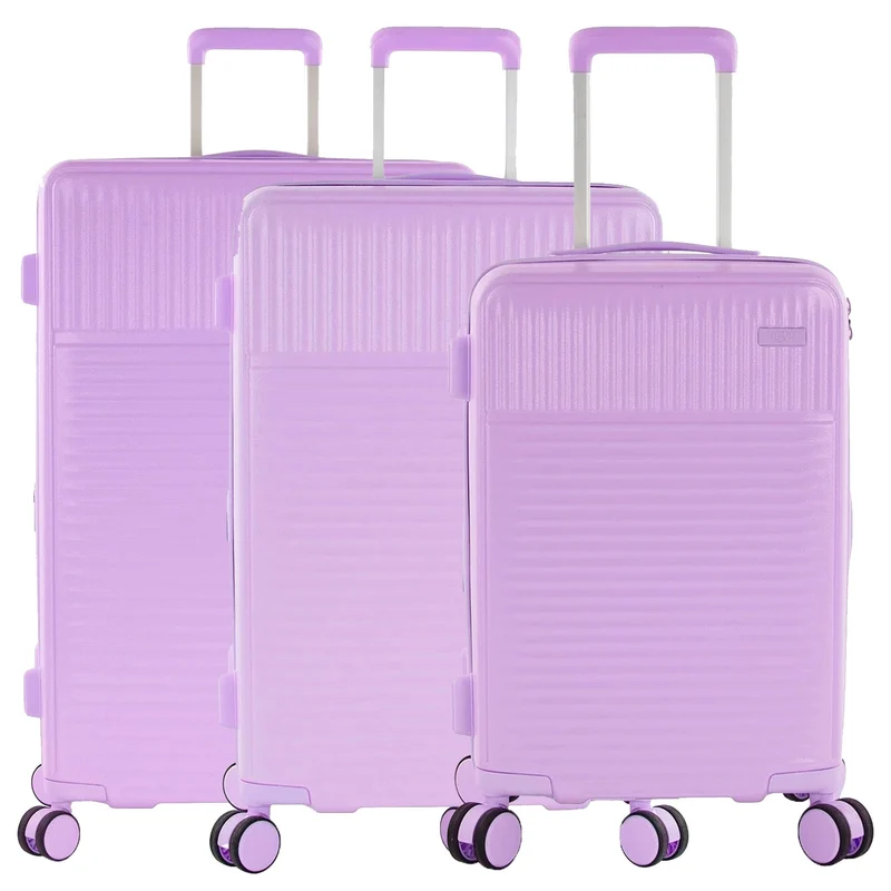 Heys Pastel - Set de trolley con 4 ruedas 3 piezas ampliado (lavender)