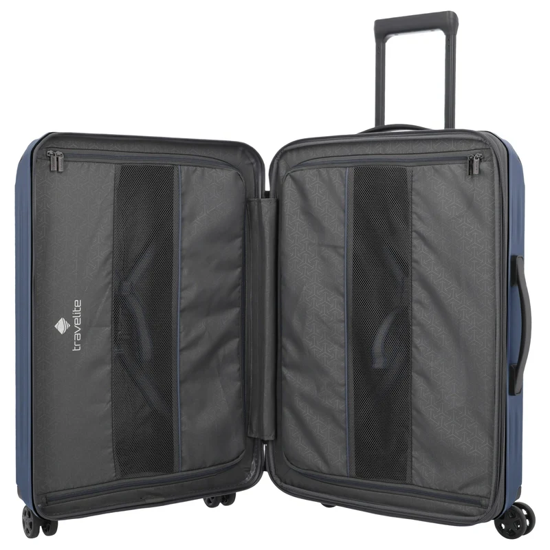 Travelite Dynamiic - Trolley de 4 ruedas M 66 cm expandible (denimblue)
