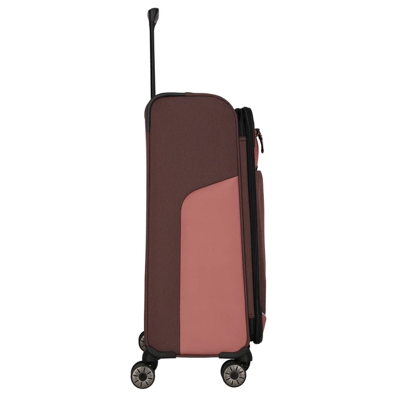 Travelite Viia - Trolley de 4 ruedas M 67 cm expandible (Frühlingsrose)
