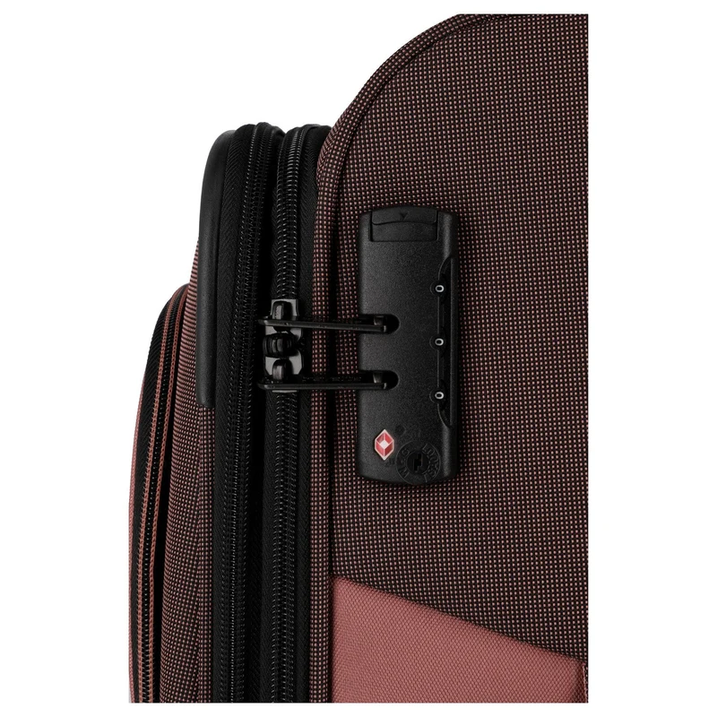Travelite Viia - Trolley de 4 ruedas M 67 cm expandible (Frühlingsrose)
