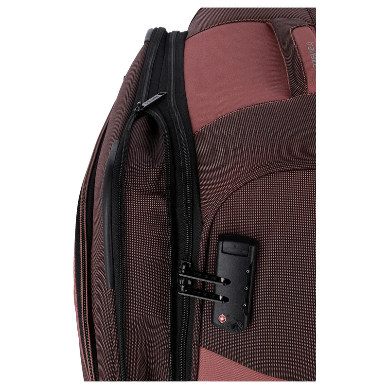 Travelite Viia - Trolley de 4 ruedas M 67 cm expandible (Frühlingsrose)