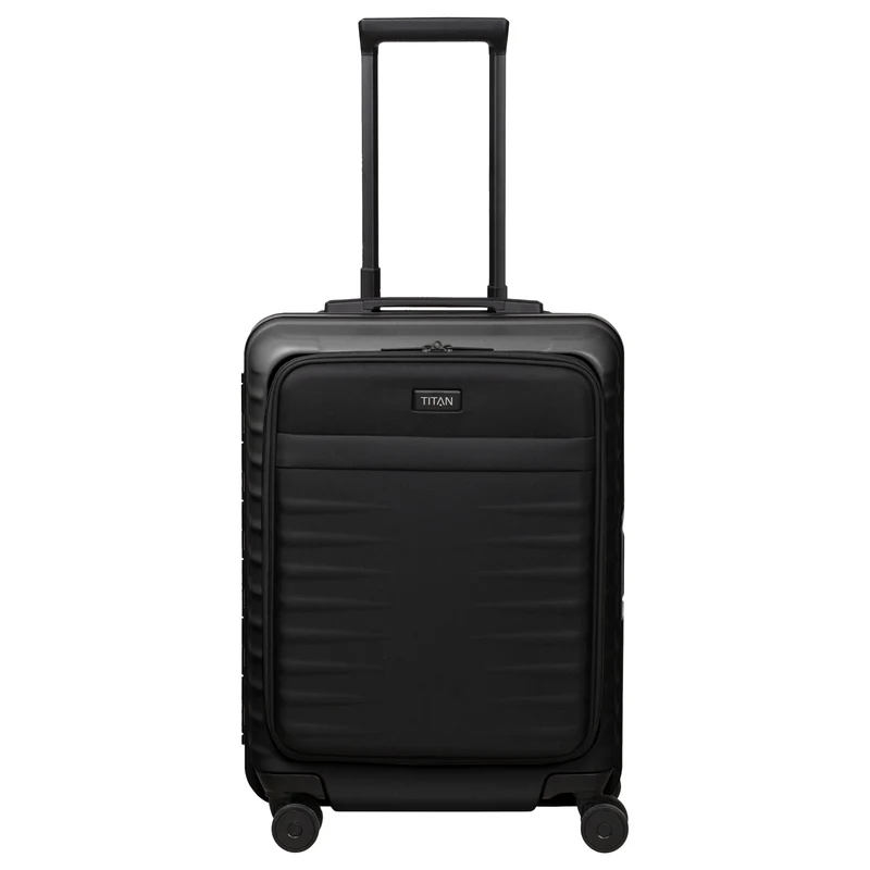 TITAN OVERSEAS - Trolley de cabina con 4 ruedas S 55/23cm con bolsillo delantero (nightshade black, 55 cm)