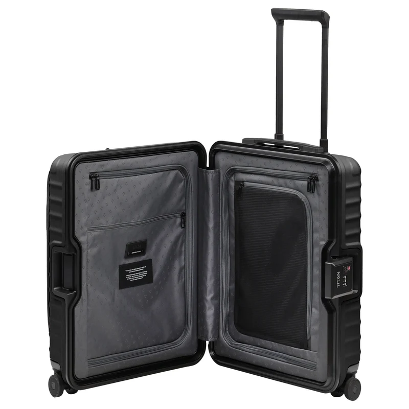 TITAN OVERSEAS - Trolley de cabina con 4 ruedas S 55/23cm con bolsillo delantero (nightshade black, 55 cm)