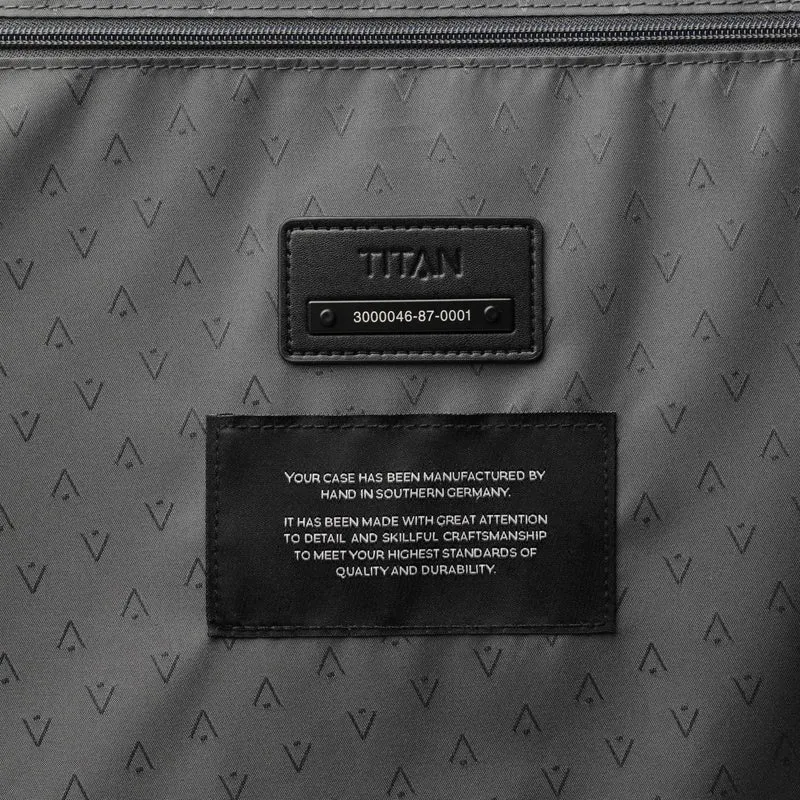 TITAN OVERSEAS - Trolley de cabina con 4 ruedas S 55/23cm con bolsillo delantero (nightshade black, 55 cm)