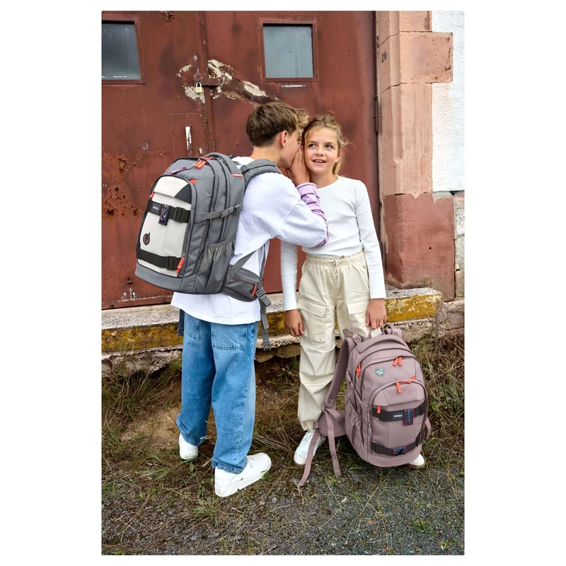 Lässig Bold Origin - Mochila escolar 46.5 cm (Anthracite/Grey)