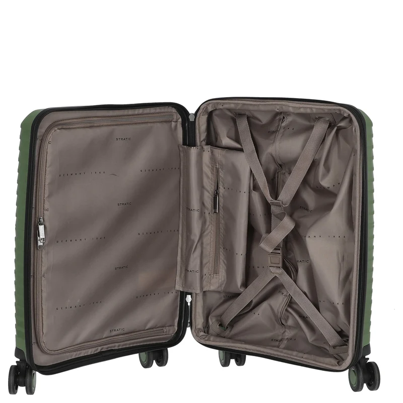 Stratic Bright+ - Trolley de 4 ruedas 56 cm S expandible (olive)