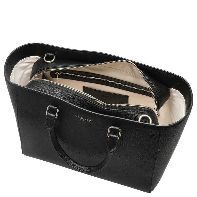 Lacoste Champs Elysées Tote Bag M - Bolso de mano M 28.5 cm (noir)