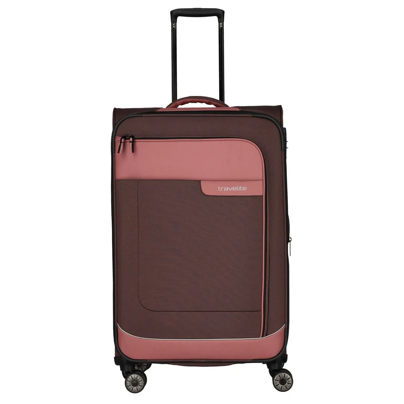 Travelite Viia - Trolley de 4 ruedas L 77 cm expandible (Frühlingsrose)