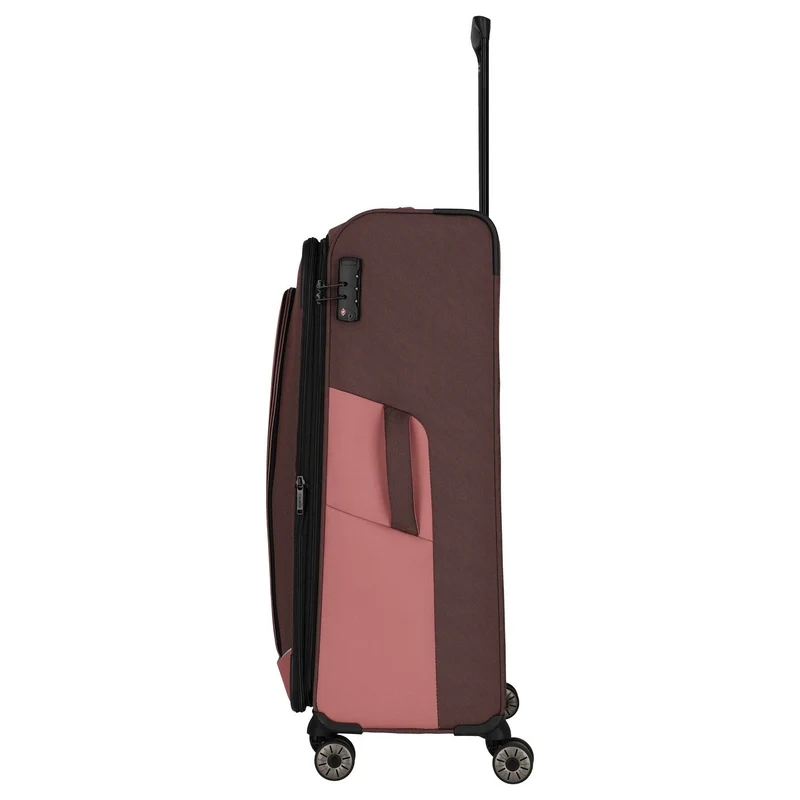 Travelite Viia - Trolley de 4 ruedas L 77 cm expandible (Frühlingsrose)