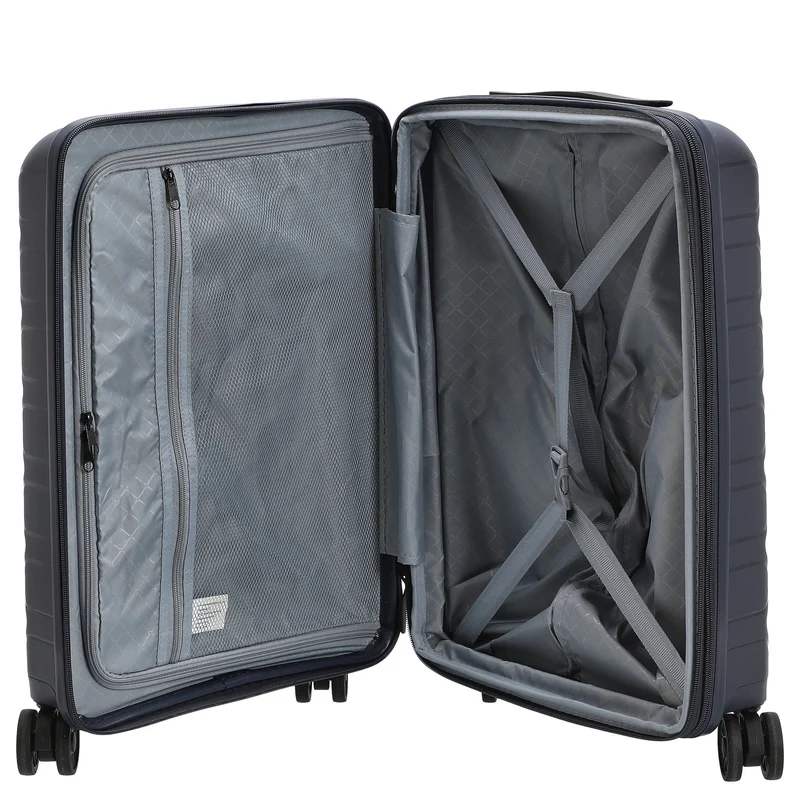 D&N Travel Line 4700+ - Trolley de cabina con 4 ruedas S 55 cm expandible (navy)