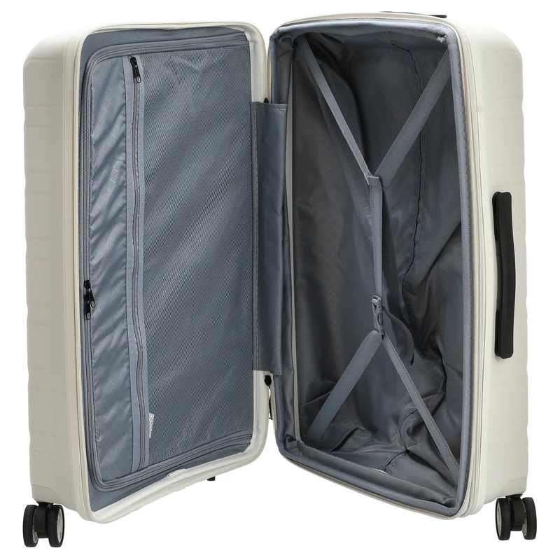 D&N Travel Line 4700+ - Trolley de 4 ruedas M 68 cm expandible (cream white)