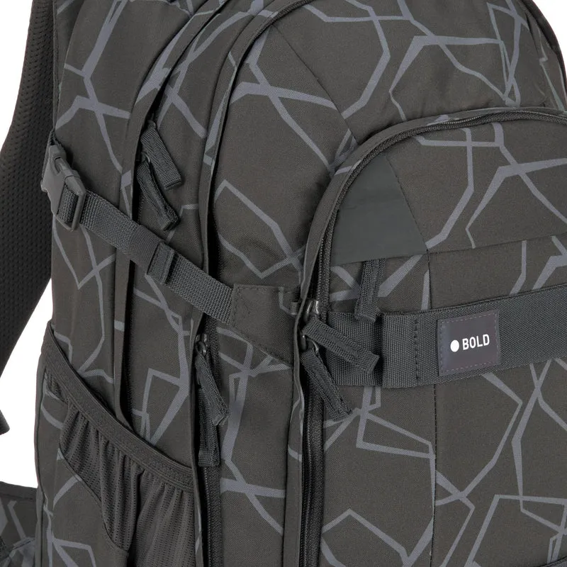Lässig Bold Origin - Mochila escolar 46.5 cm (Edges Grey)
