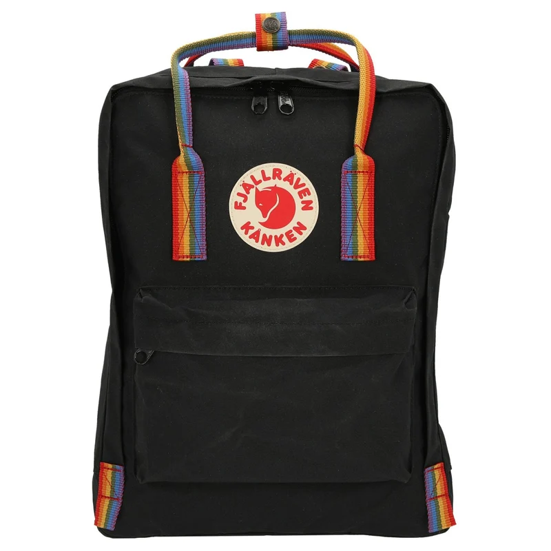 Fjällräven Kånken Rainbow - Mochila 38 cm (black-rainbow pattern)