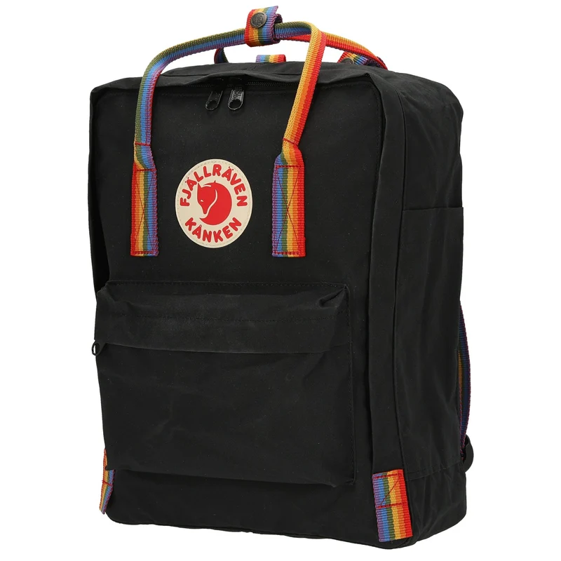 Fjällräven Kånken Rainbow - Mochila 38 cm (black-rainbow pattern)