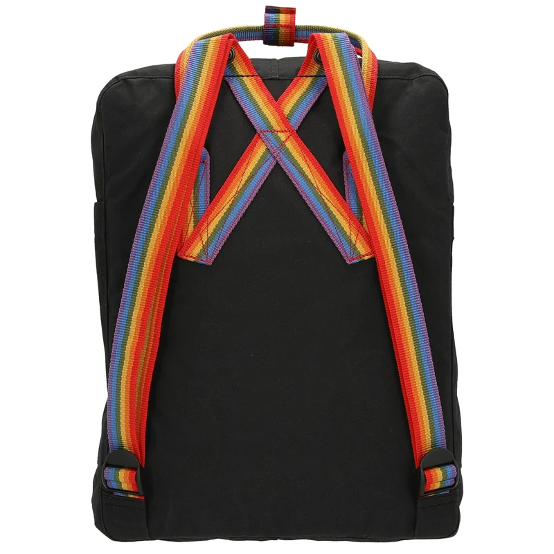 Fjällräven Kånken Rainbow - Mochila 38 cm (black-rainbow pattern)