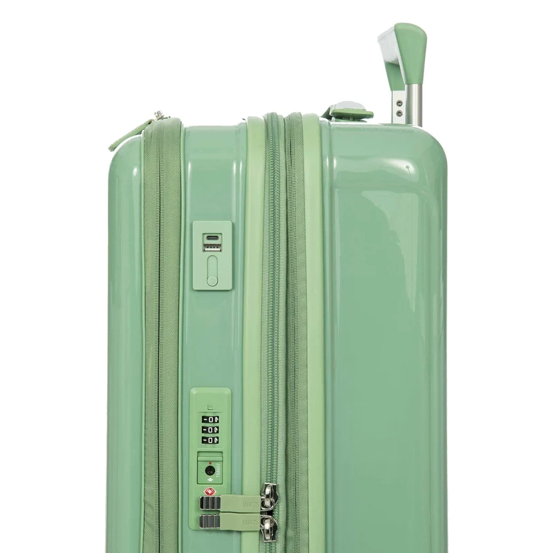 Brics Positano - Trolley de cabina de 4 ruedas 55 cm USB expandible (salbei)