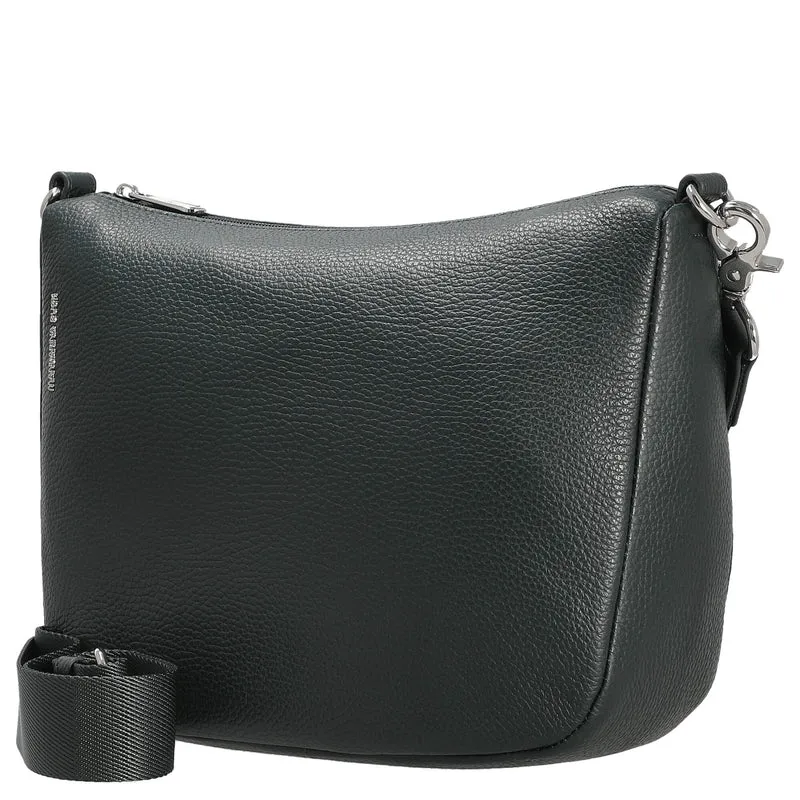 Mandarina Duck Mellow Leather Hobo - Bolso bandolera 28.5 cm (color: escarabajo)