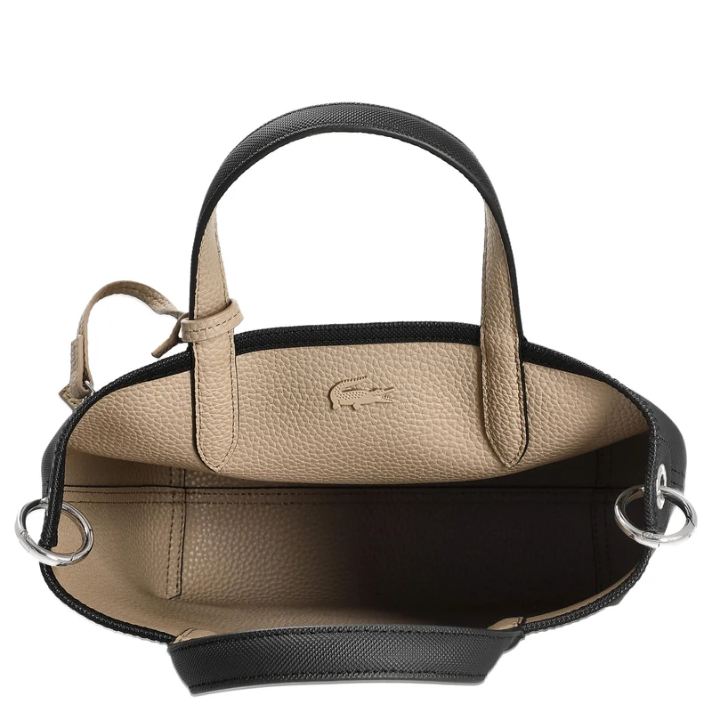 Lacoste Anna - bolso shopper vertical 29 cm (noir krema)