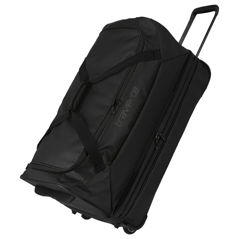 Travelite Basics - Bolsa de viaje con ruedas Plane 98/119L 70 cm expandible (black)