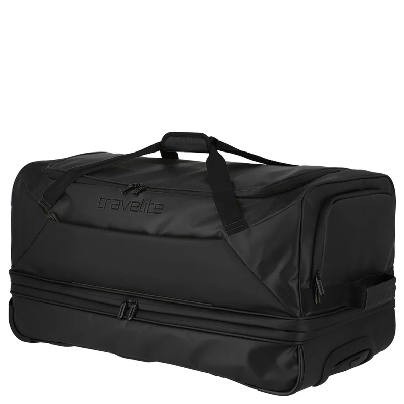 Travelite Basics - Bolsa de viaje con ruedas Plane 98/119L 70 cm expandible (black)