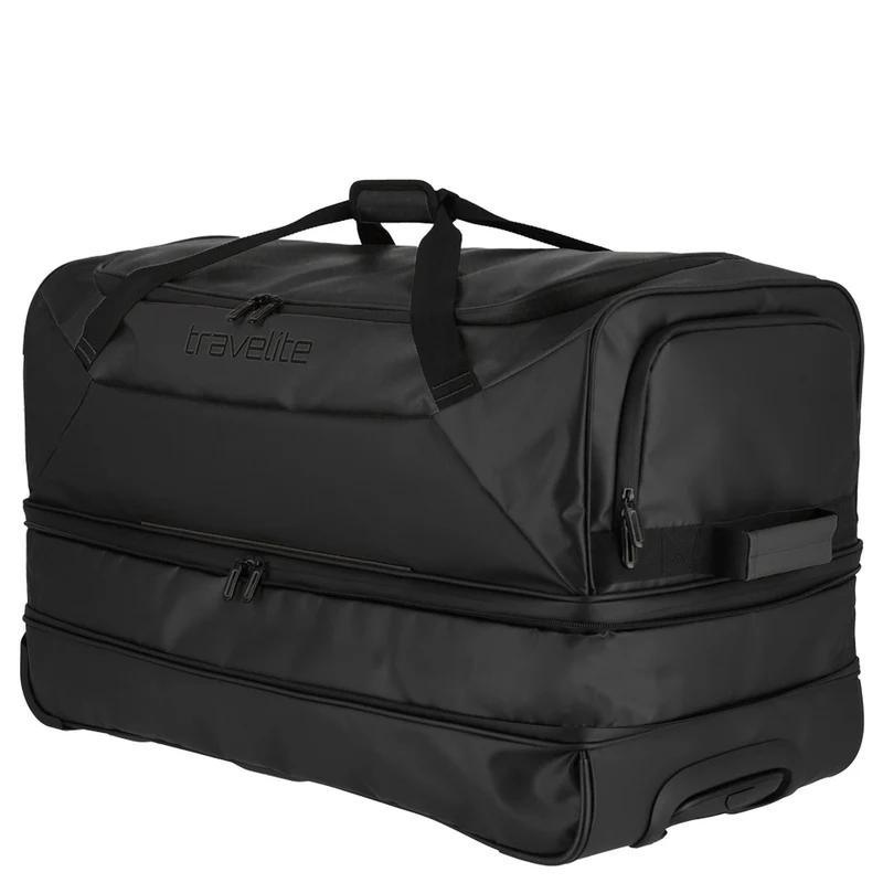 Travelite Basics - Bolsa de viaje con ruedas Plane 98/119L 70 cm expandible (black)