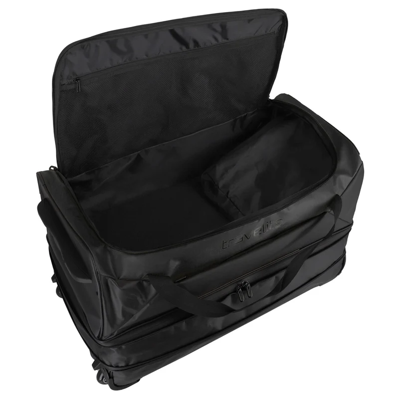 Travelite Basics - Bolsa de viaje con ruedas Plane 98/119L 70 cm expandible (black)