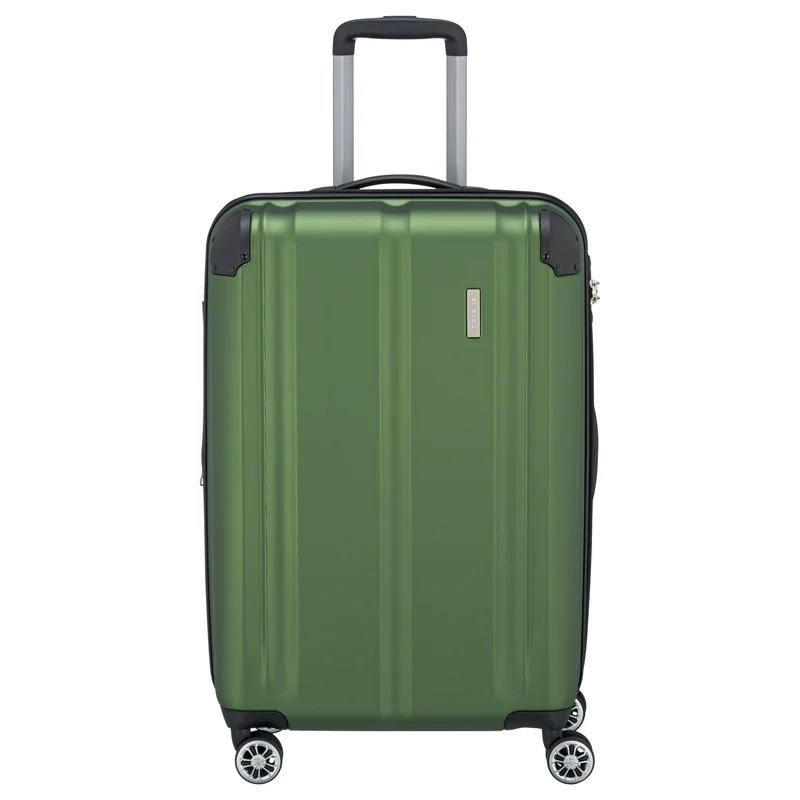 Travelite City - Trolley de 4 ruedas erw. M 68 cm (grün)