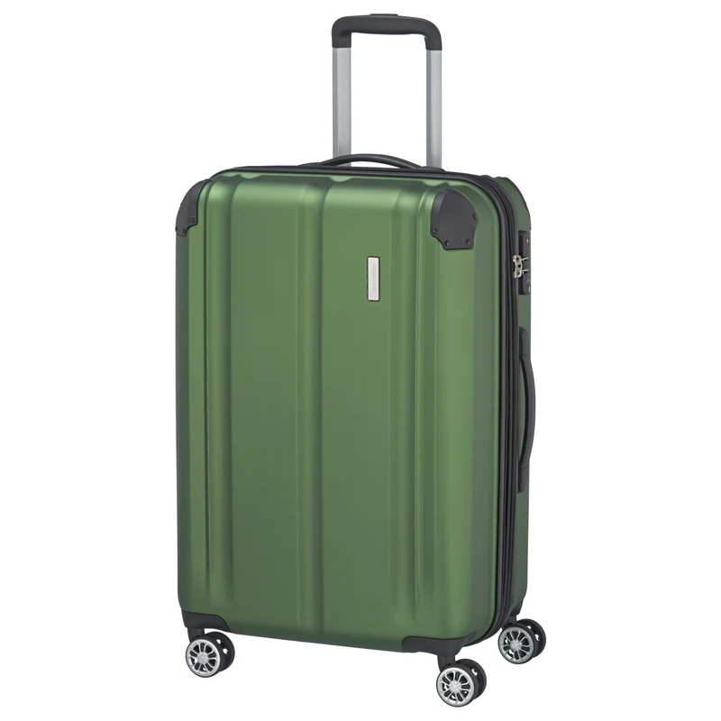 Travelite City - Trolley de 4 ruedas erw. M 68 cm (grün)