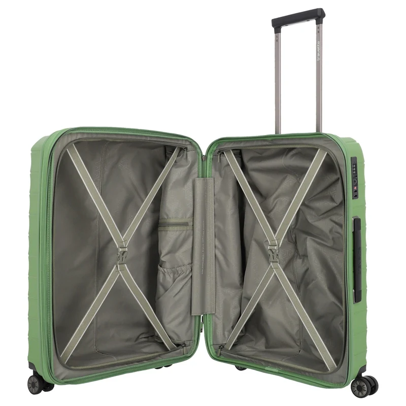 Travelite Mooby - Trolley de 4 ruedas M 66 cm expandible (grün)