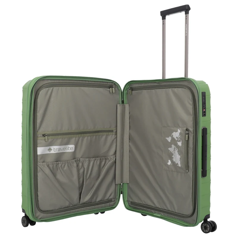 Travelite Mooby - Trolley de 4 ruedas M 66 cm expandible (grün)