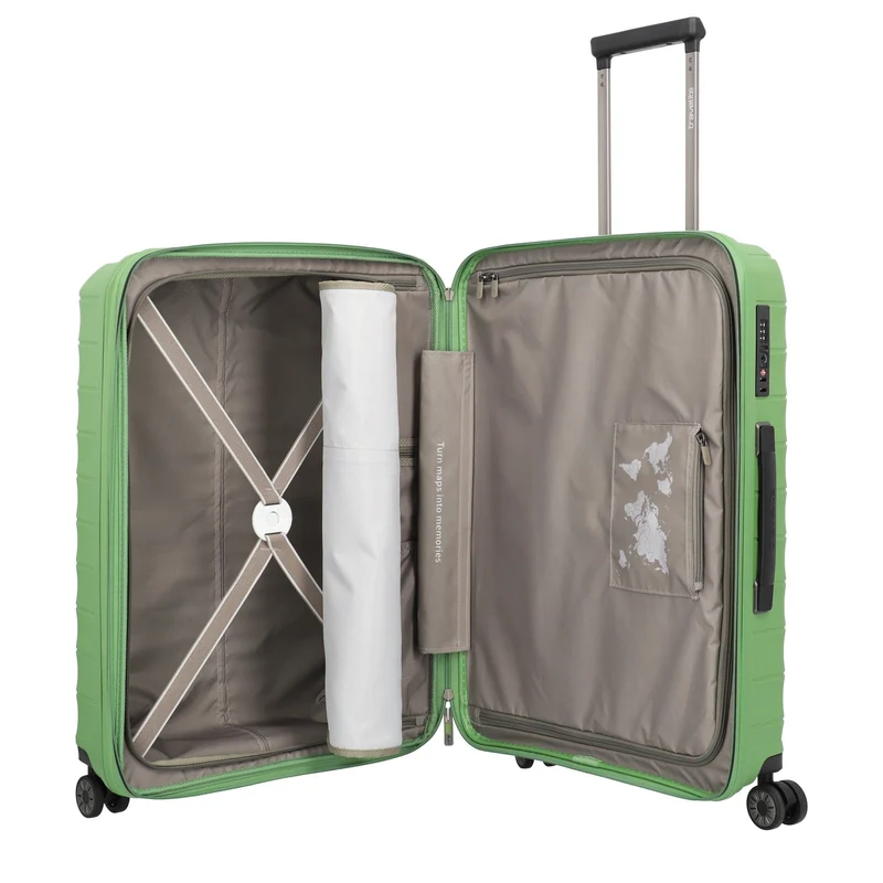Travelite Mooby - Set de trolley con 4 ruedas L/M/S 3 piezas extendido (grün)