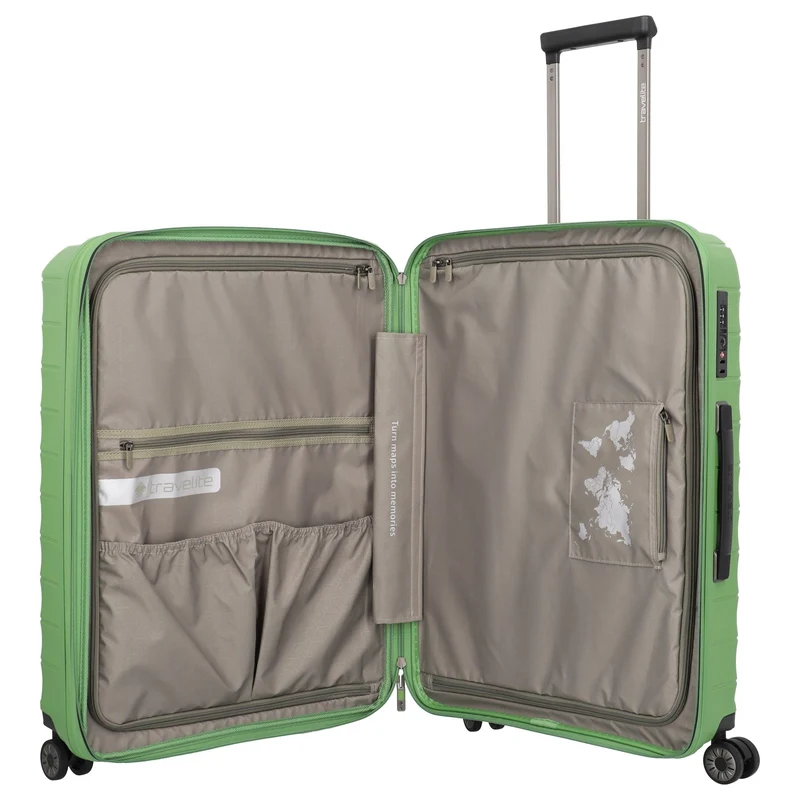 Travelite Mooby - Set de trolley con 4 ruedas L/M/S 3 piezas extendido (grün)