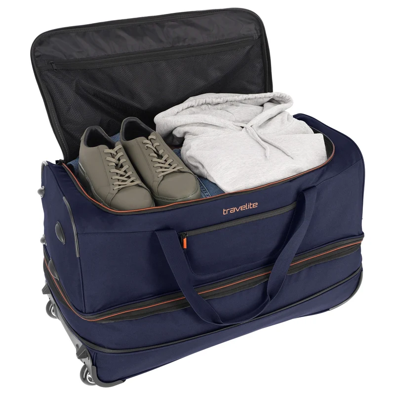 Travelite Basics - Bolsa de viaje con ruedas 98/119L 70 cm expandible (navy)