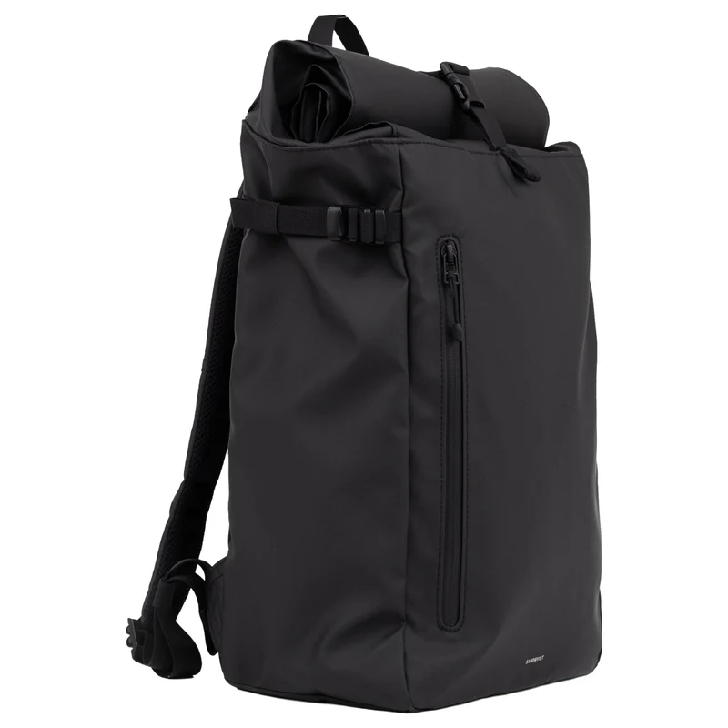 Sandqvist Stream Slim Rolltop - Mochila 16" 65 cm (black)