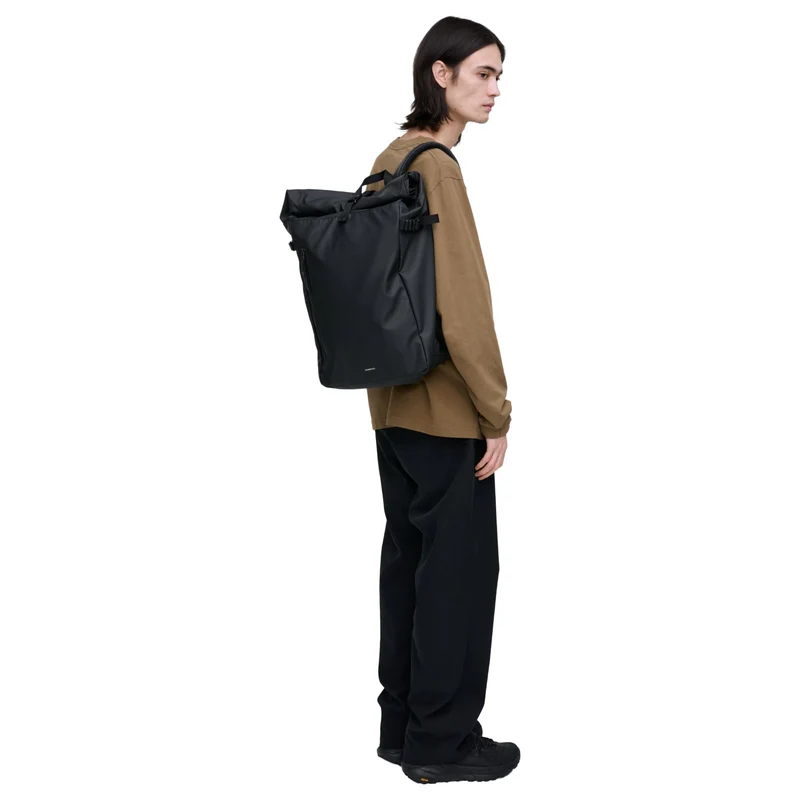 Sandqvist Stream Slim Rolltop - Mochila 16" 65 cm (black)