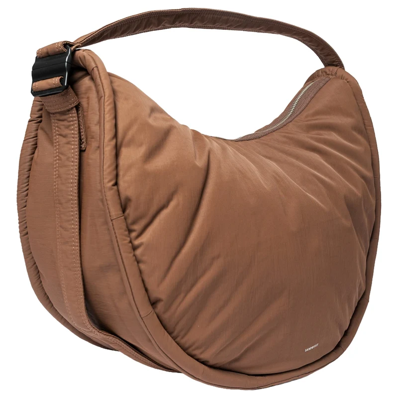 Sandqvist Curve Half Moon Bag L - Bolso bandolera 42 cm (dark taupe)