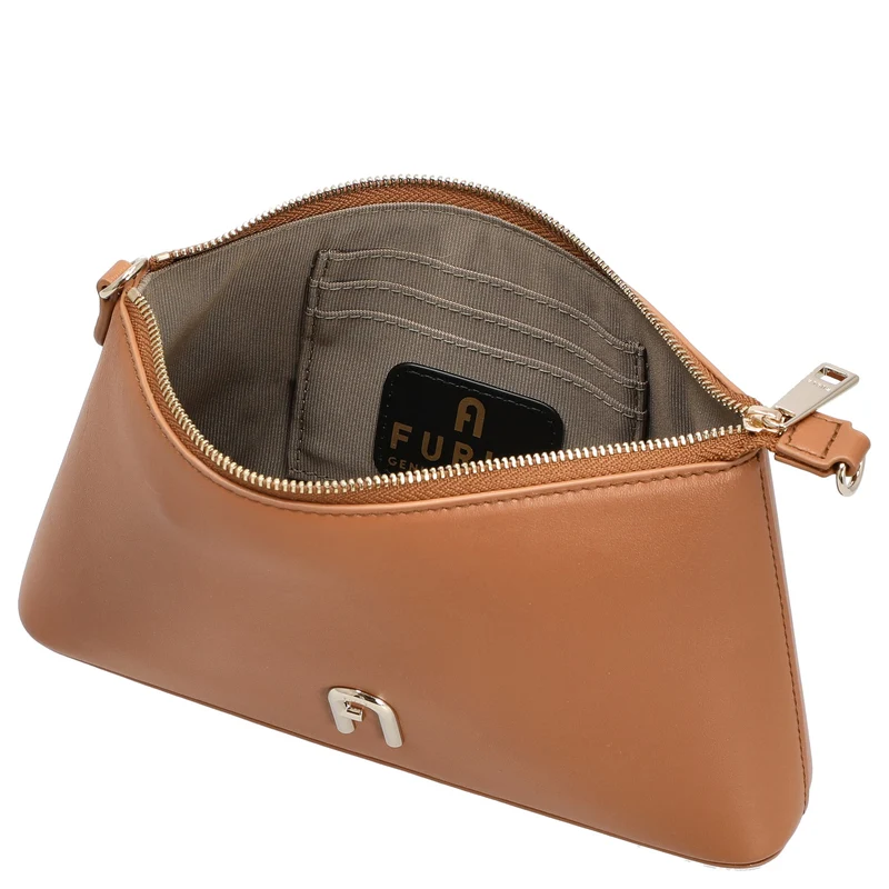 Furla Diamante Mini Crossbody - Bolso de hombro 21 cm (color: brandy)