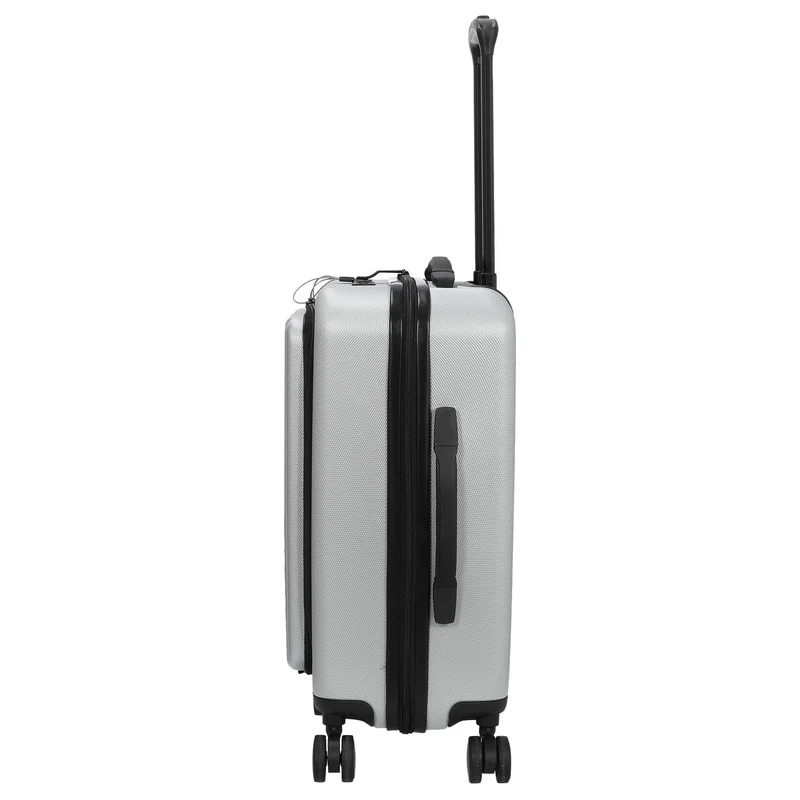 Valentino Bags Lexplor - Trolley de cabina con 4 ruedas y bolsillo delantero 14" 55 cm (silver)