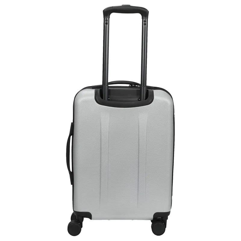 Valentino Bags Lexplor - Trolley de cabina con 4 ruedas y bolsillo delantero 14" 55 cm (silver)