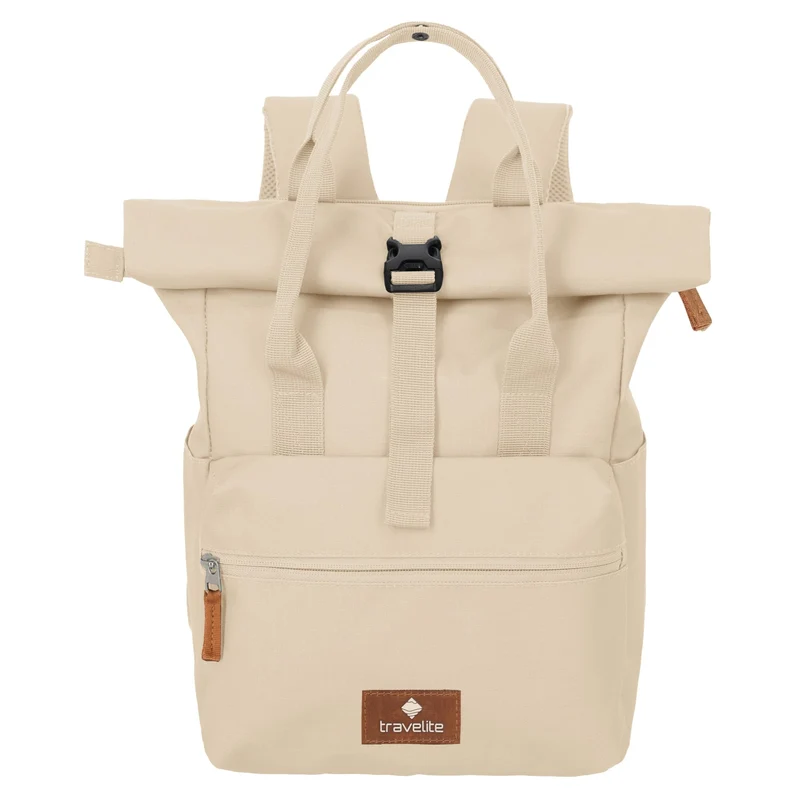 Travelite Basics Short Handle - Rolltop mochila 46 cm expandible (off-white)