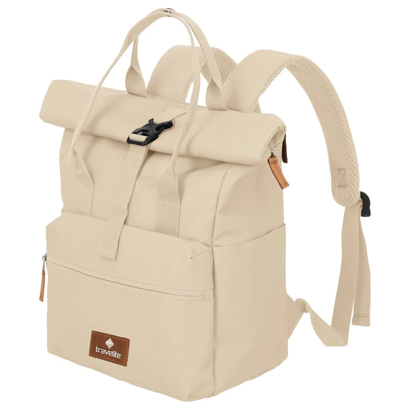 Travelite Basics Short Handle - Rolltop mochila 46 cm expandible (off-white)