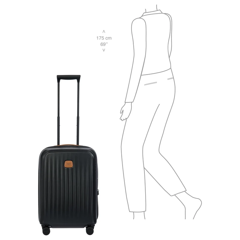 Brics Taormina - Trolley de cabina S 55 cm expandible USB (schwarz)