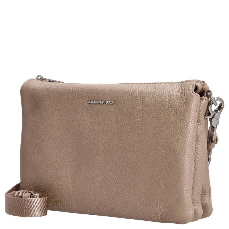 Mandarina Duck Mellow Leather - Bolso bandolera 28 cm (warm taupe)