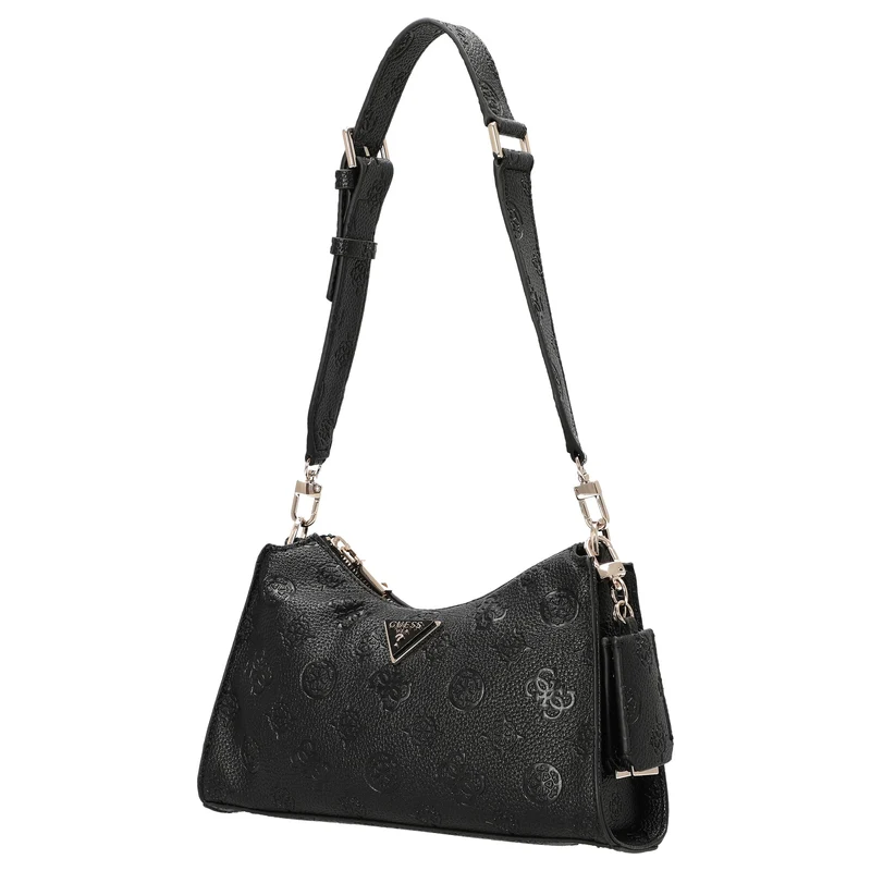 Guess Cresidia II Top Zip - Bolso de hombro 27 cm (black logo)